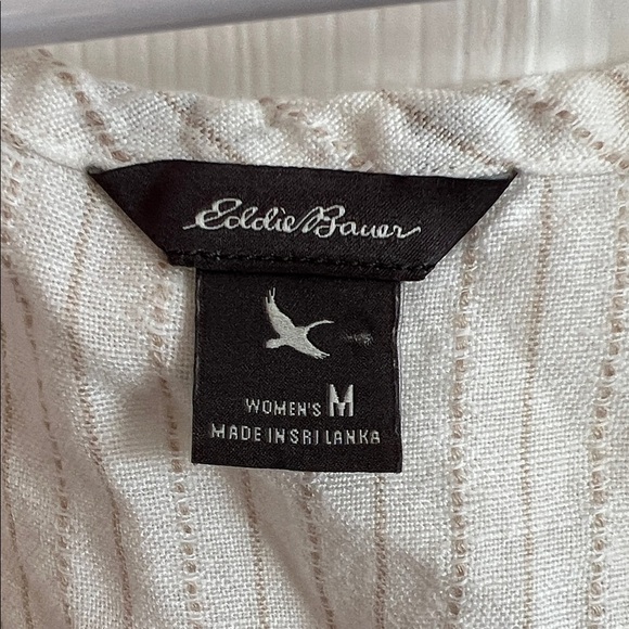 Eddie Bauer Cream Striped Tank Top - Picture 3 of 5